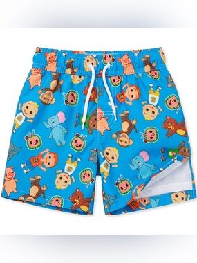 2T Cocomelon Boys Toddler Blue Swim Shorts